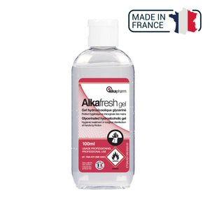 Alkafresh - Gel hydroalcoolique glycériné pour la désinfection des mains - Flacon pocket - 100 mL - Alkapharm - My Podologie