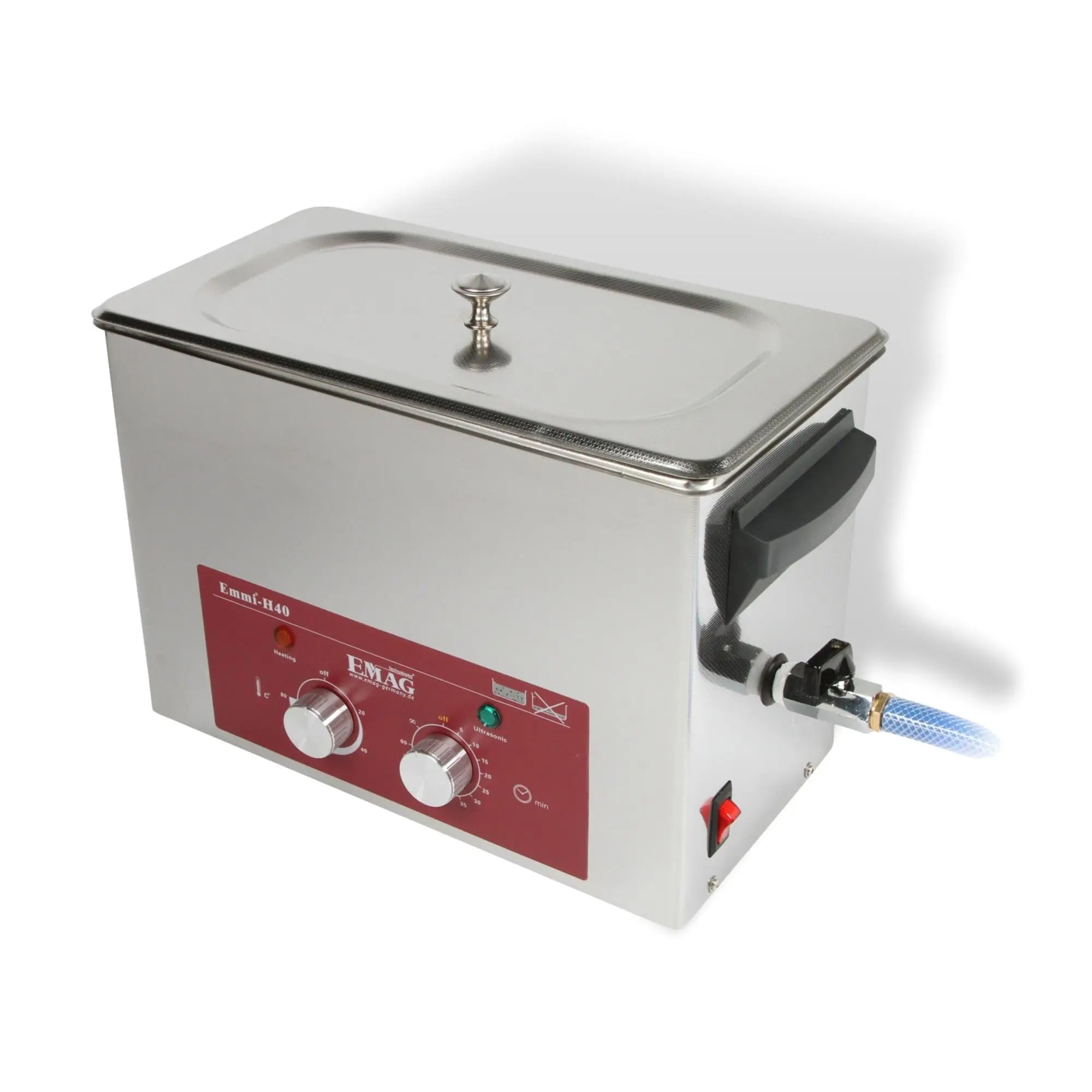 4L all stainless steel ultrasonic cleaner - Emmi-H40 with drain valve