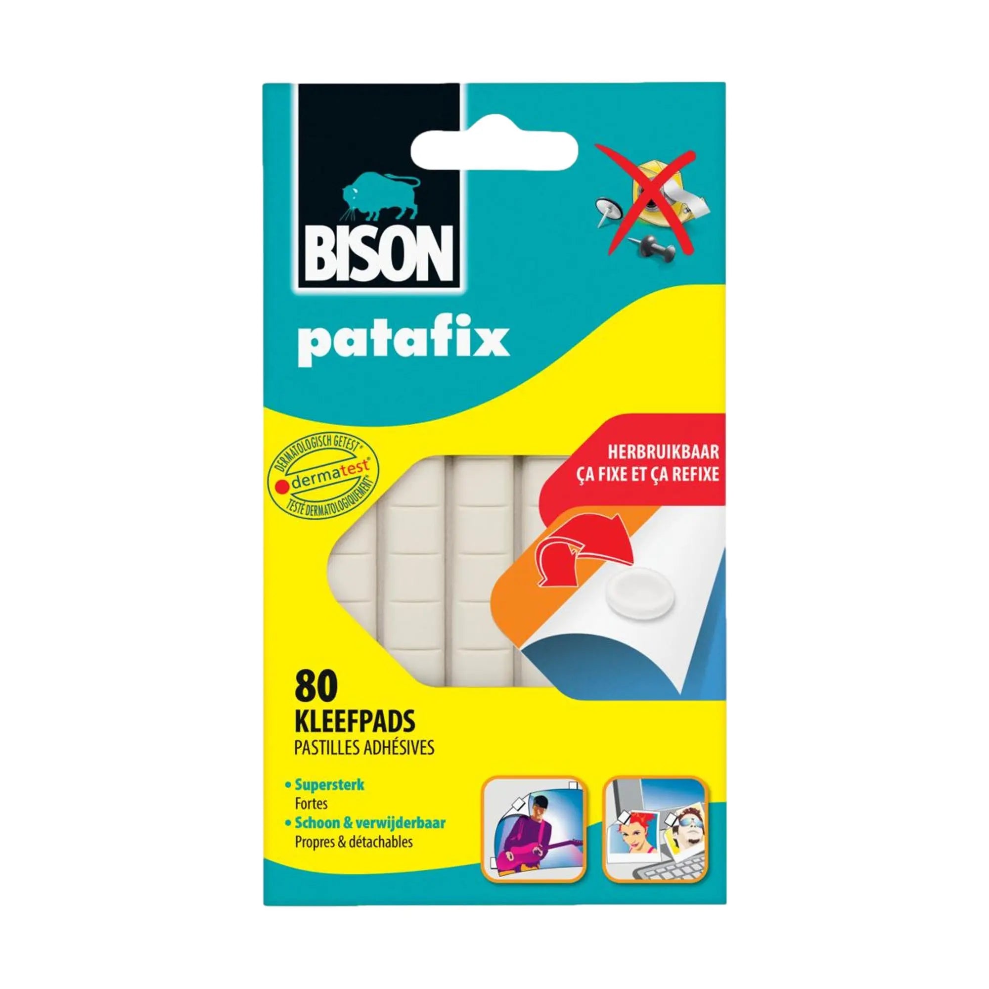 White Patafix - Bag of 80 pieces - Bison