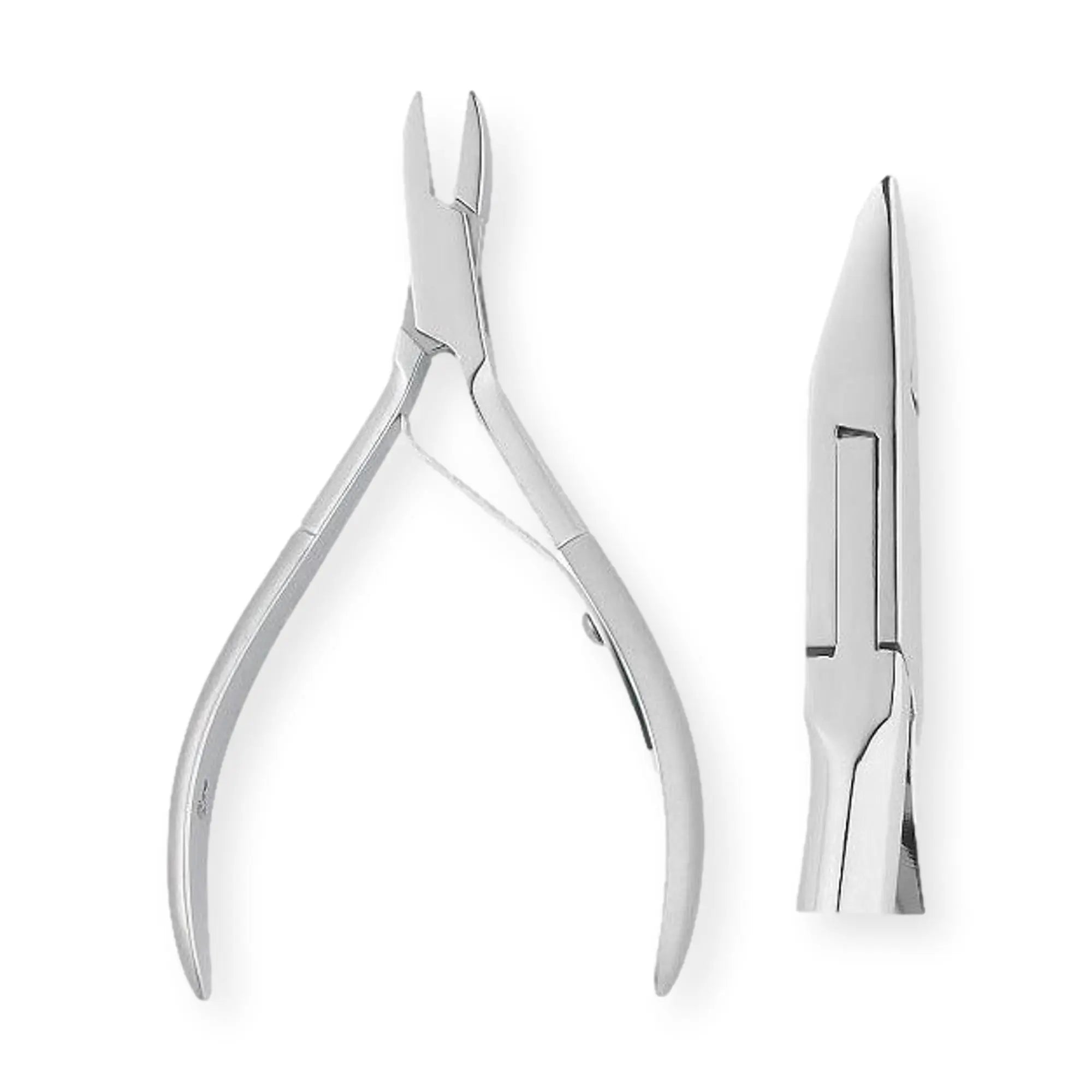 Pince à ongles - Coupe droite - Mors plats - Ressort tournant - Inox - Elibasic