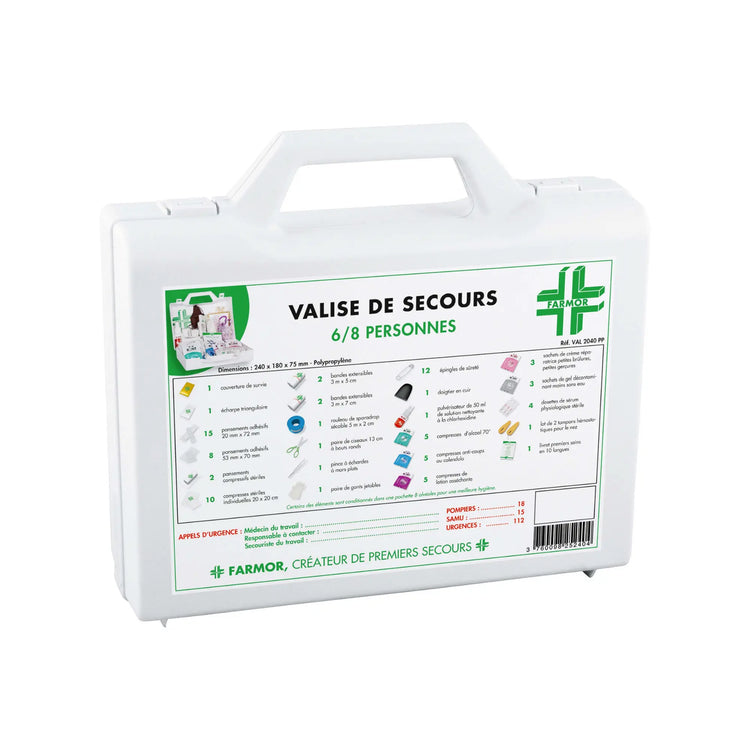 Valise de secours 6 à 8 personnes - Farmor - My Podologie